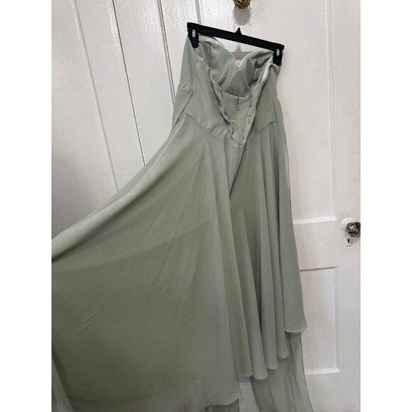 House of Brides Strapless Sage Green Gown (Approx. Size 6-8) - Picture 7 of 12
